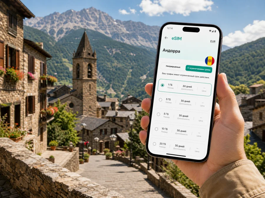 eSIM для Ордино: интернет и связь в Андорре