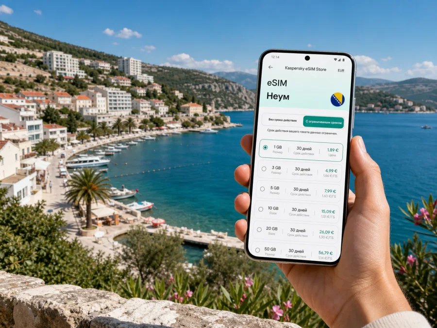 Неум eSIM: мобильный интернет в поездке