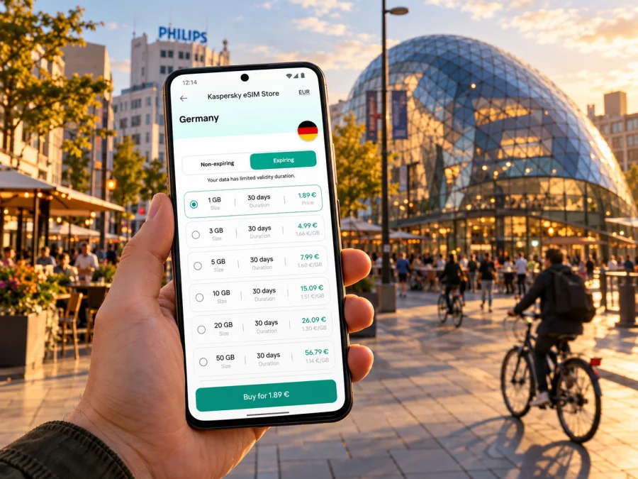 Эйндховен: eSIM для мобильного интернета в поездке