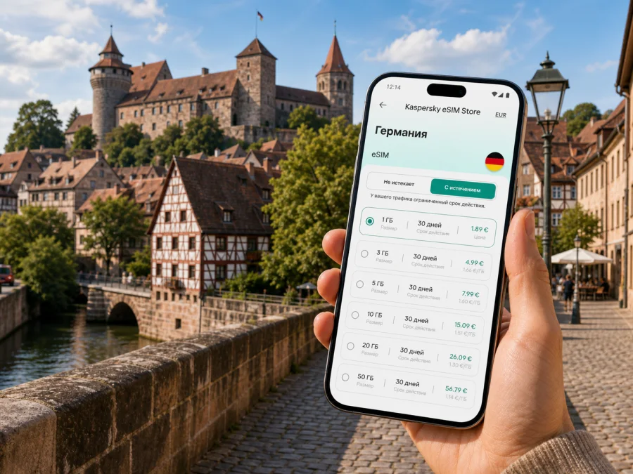 Нюрнберг eSIM: интернет и связь в поездке