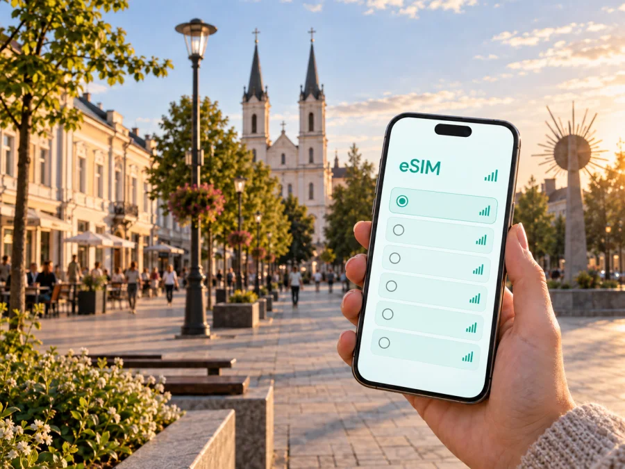 eSIM для Шяуляя: мобильная связь и интернет