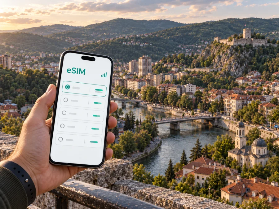Ужице: eSIM и мобильный интернет в поездке