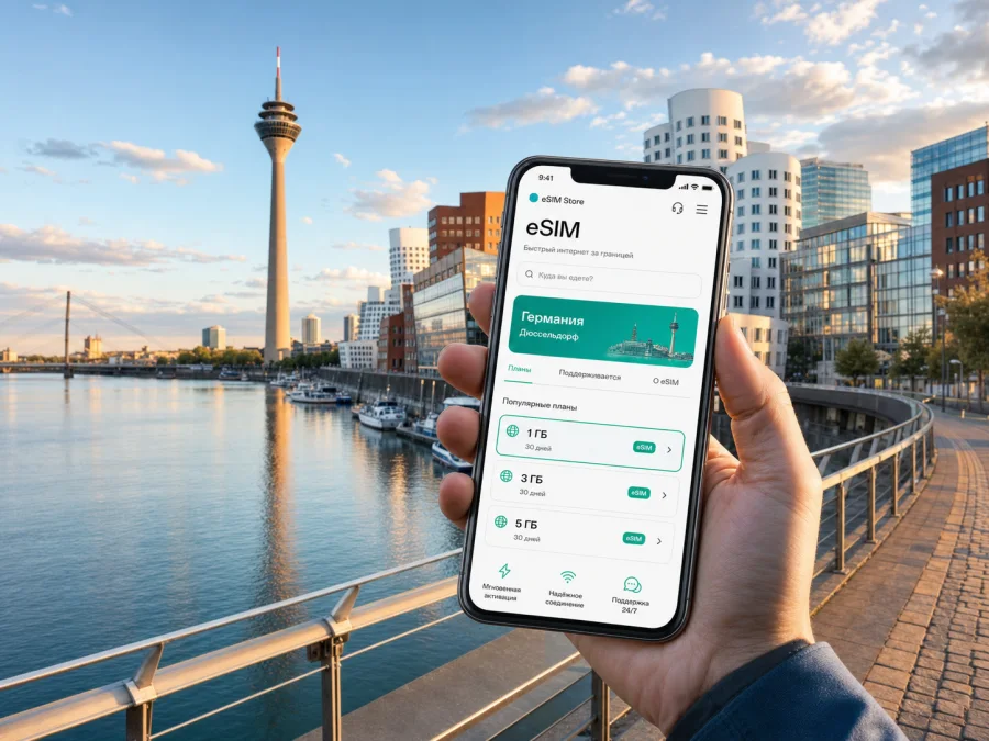 eSIM в Дюссельдорфе: связь и интернет