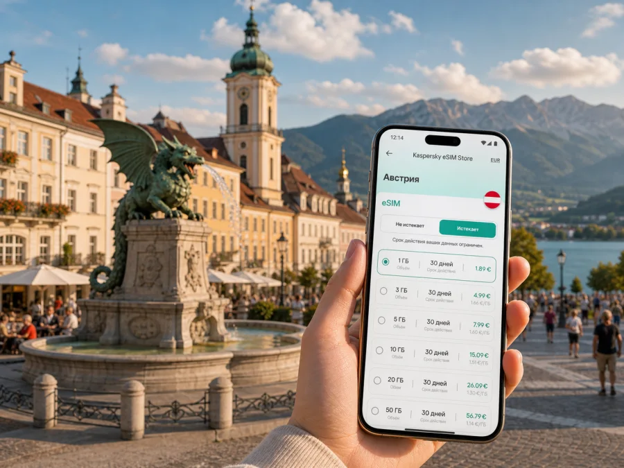 Клагенфурт eSIM: интернет и связь в поездке