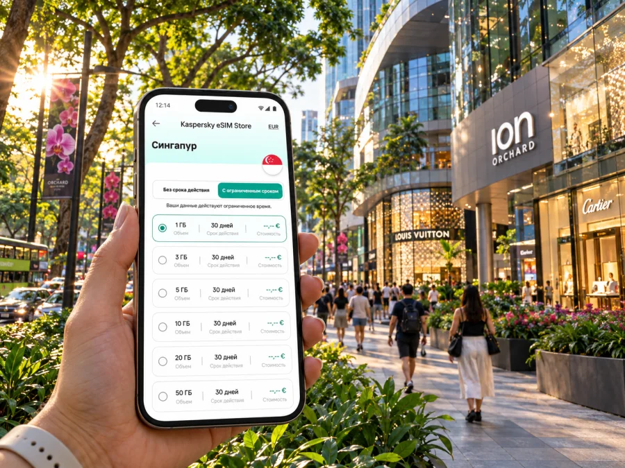 eSIM на Орчард-роуд: интернет в Сингапуре