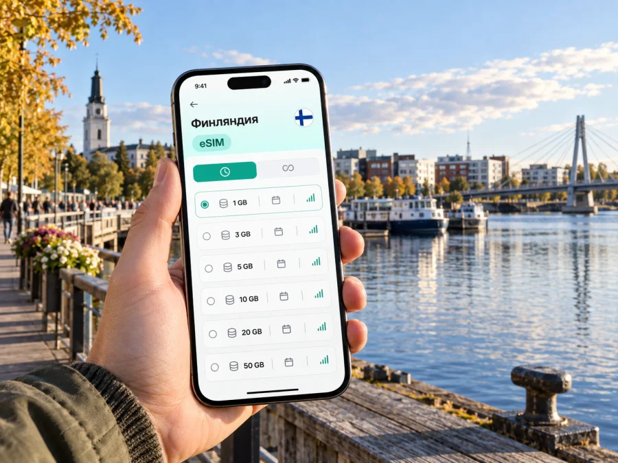 eSIM в Оулу: мобильный интернет в Финляндии