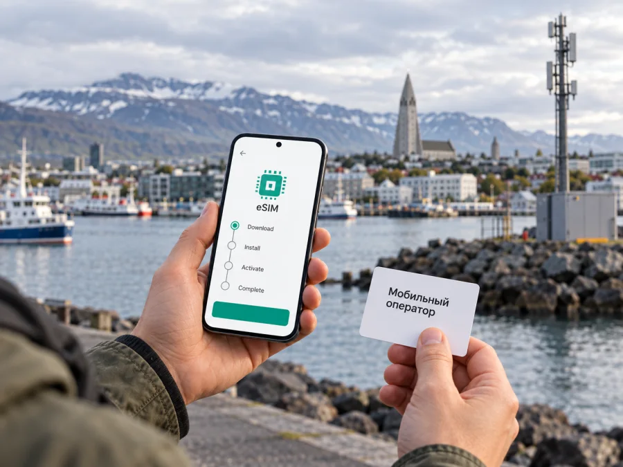 Sýn eSIM в Исландии: подключение для поездки