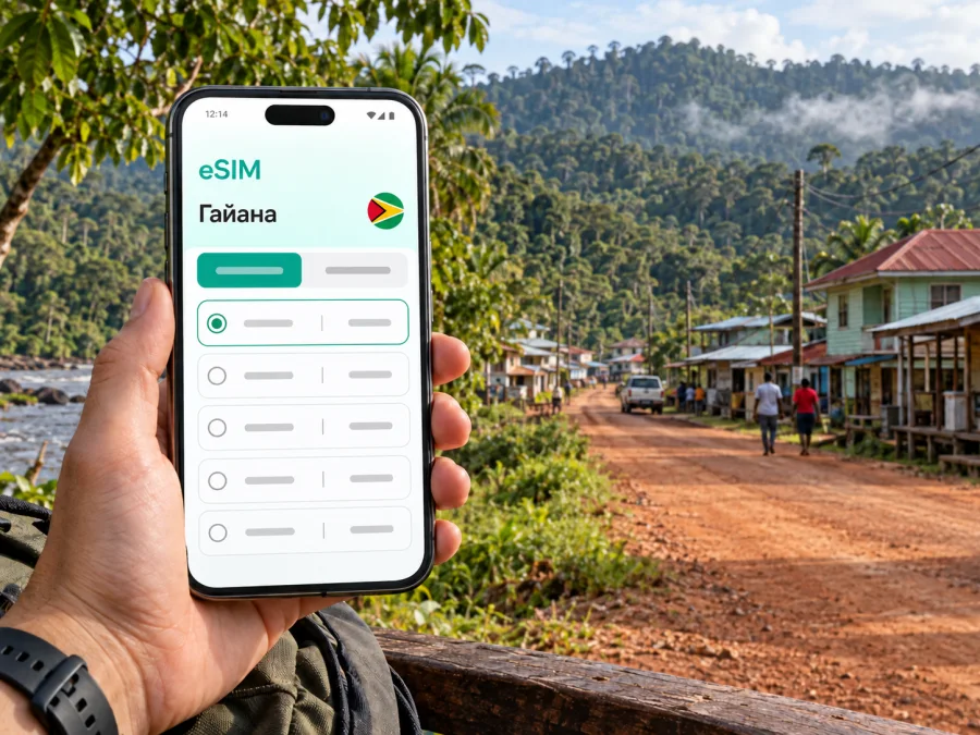 eSIM в Махдии: мобильный интернет в Гайане