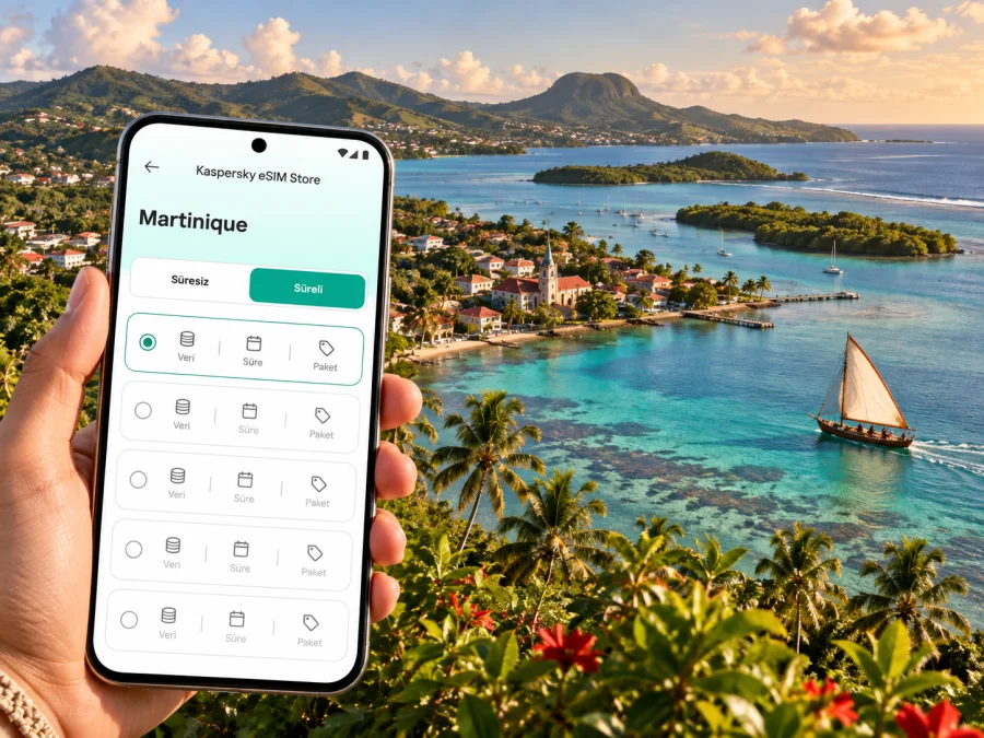 Le Francois eSIM: Martinik'te mobil internet