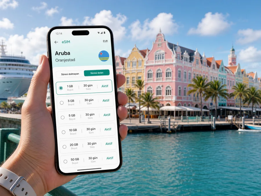 Oranjestad eSIM: mobil internet rehberi