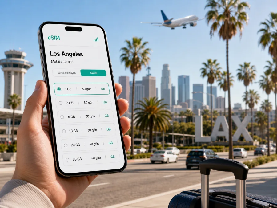 Los Angeles eSIM: mobil internet rehberi
