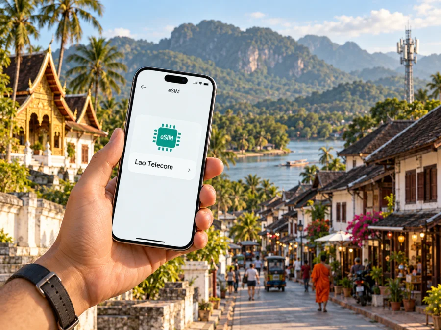 Lao Telecom eSIM Laos: seyahat öncesi kontrol