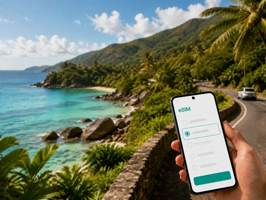 Anse Boileau eSIM: Seyşeller’de mobil internet