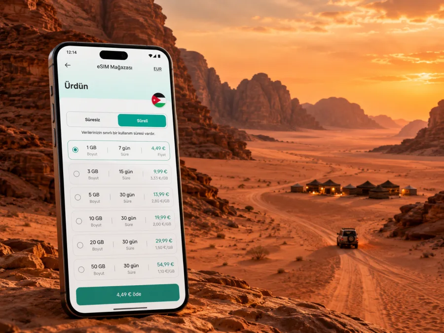 Wadi Rum eSIM | Ürdün’de İnternet