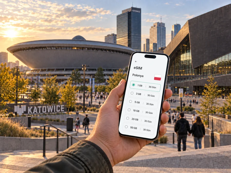 Katowice’de eSIM: mobil internet rehberi