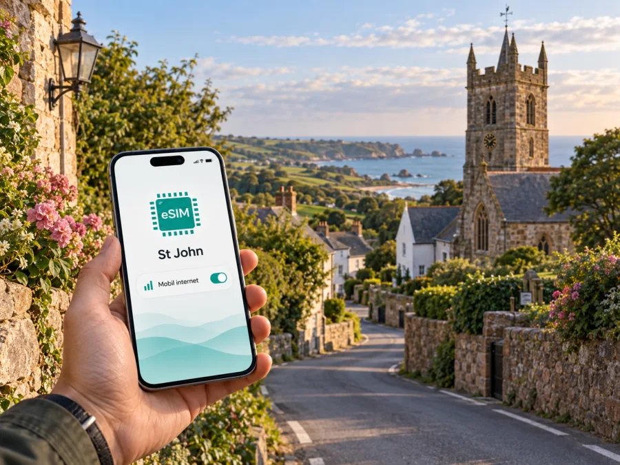 St John eSIM: Jersey'de mobil internet rehberi