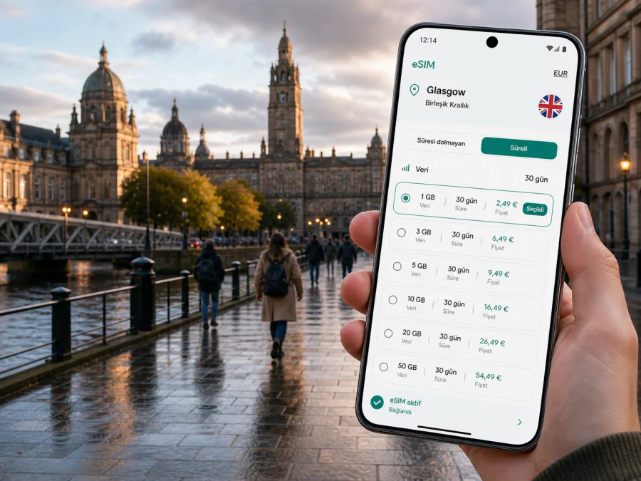 Glasgow eSIM: mobil internet rehberi
