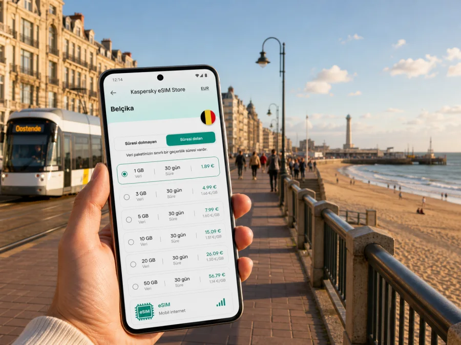 Oostende eSIM: mobil internet ve bağlantı