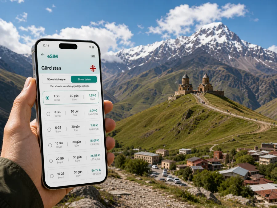 Kazbegi eSIM: mobil internet rehberi