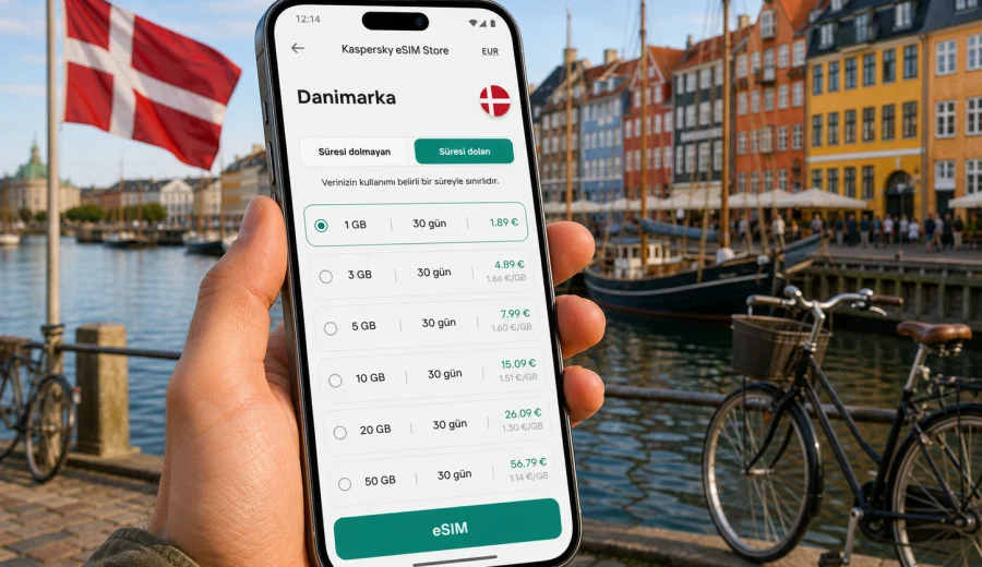 Danimarka eSIM: mobil bağlantı ve internet