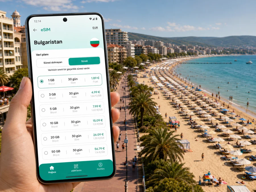 Sunny Beach eSIM: internet ve mobil bağlantı
