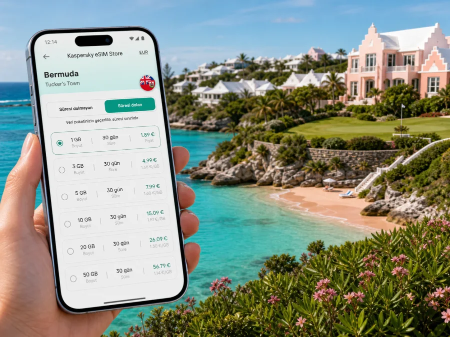 Tucker's Town eSIM: Bermuda'da internet
