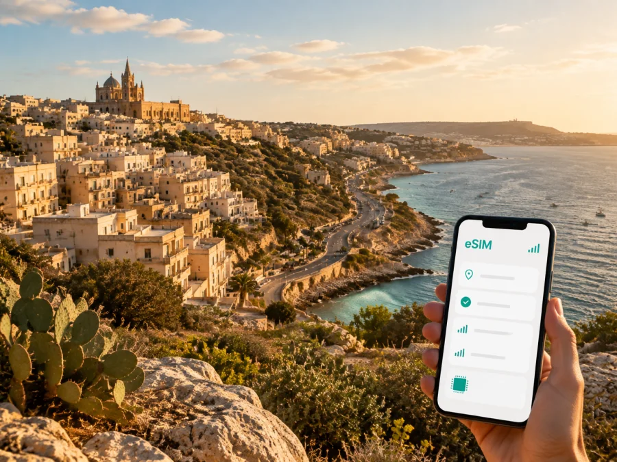 Mellieħa eSIM: Malta’da mobil internet
