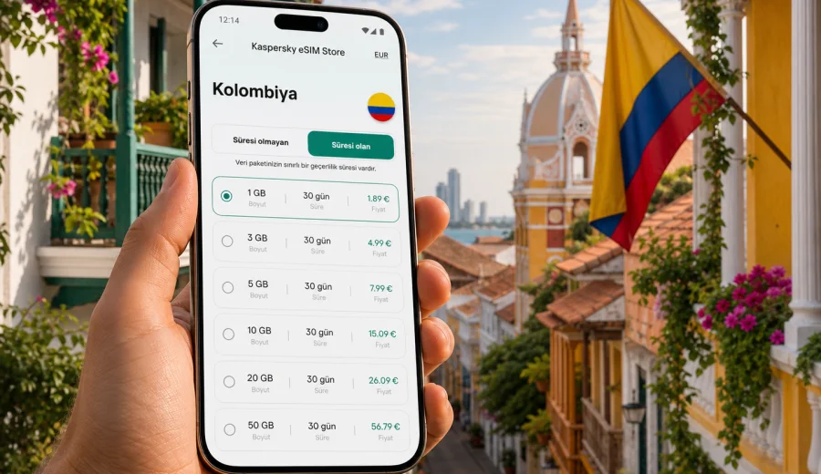 Kolombiya eSIM: mobil bağlantı ve internet