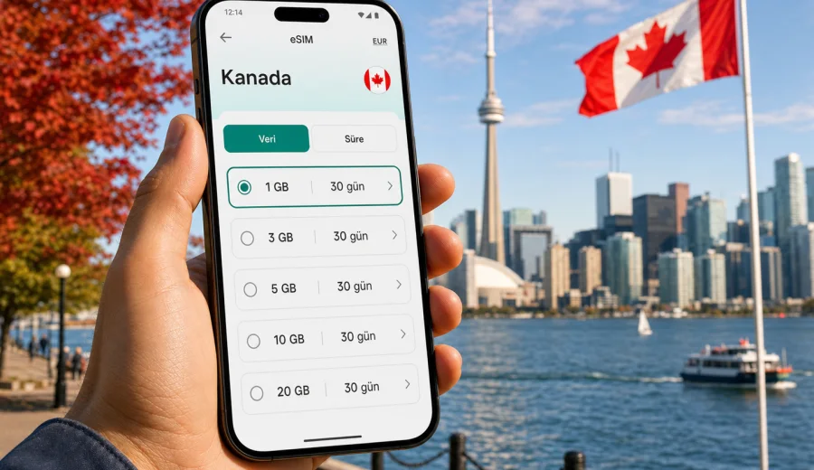 Kanada eSIM: mobil bağlantı ve internet