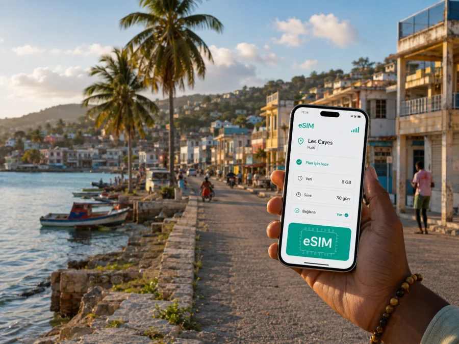Les Cayes eSIM: Haiti'de mobil internet rehberi