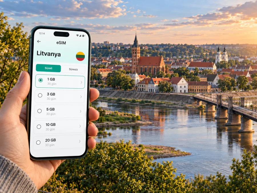 Kaunas eSIM: Şehirde mobil internet rehberi