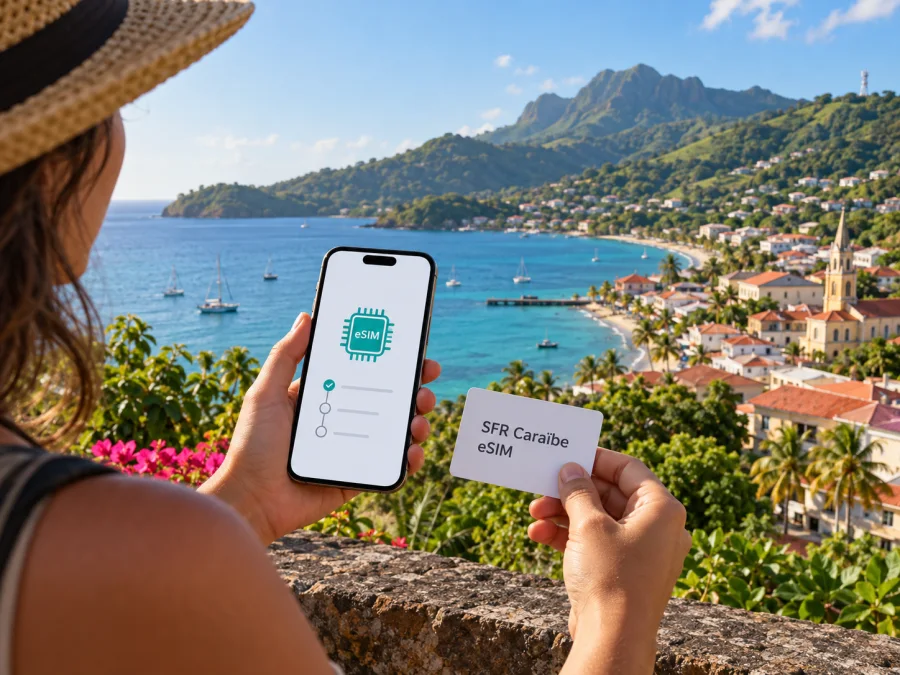 SFR Caraïbe eSIM Martinik’te: kurulum ve seyahat
