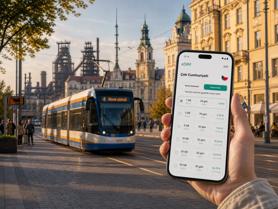 Ostrava eSIM: mobil internet rehberi