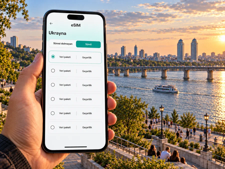 Dnipro'da eSIM: mobil internet ve bağlantı