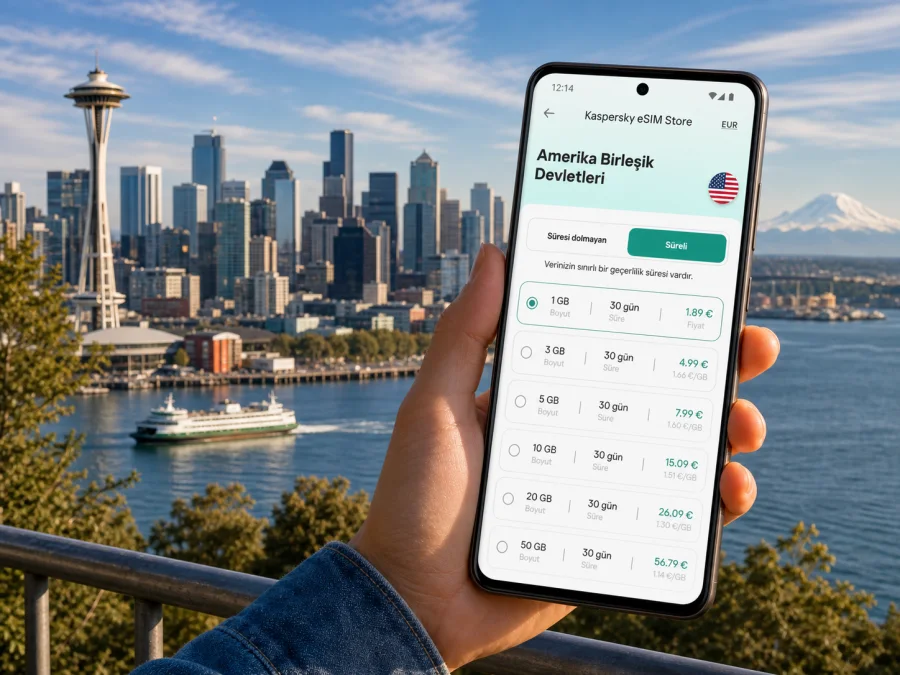 Seattle eSIM: mobil internet ve bağlantı