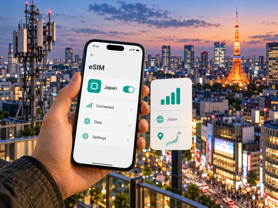 Japonya'da b-mobile eSIM: Gezi ve Kurulum