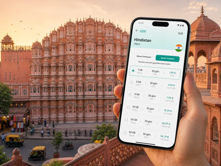 Jaipur eSIM: mobil internet rehberi