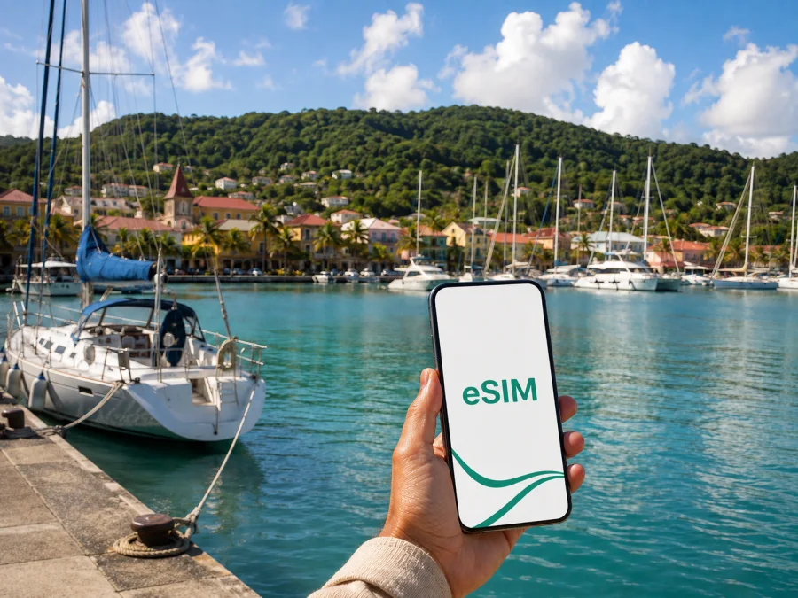 Le Marin için eSIM: mobil internet rehberi