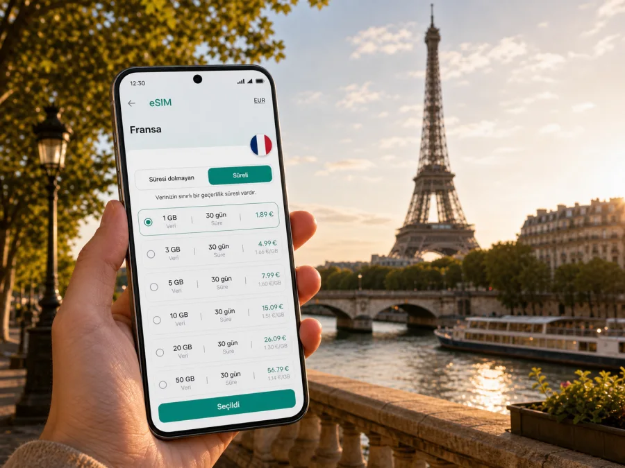 Paris eSIM: mobil internet rehberi