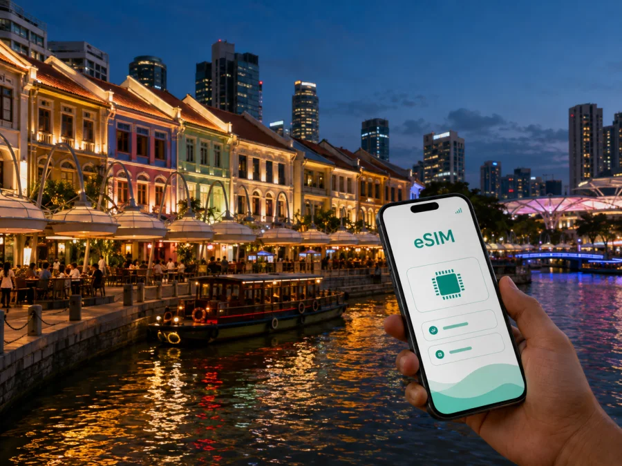 Clarke Quay eSIM: Singapur’da mobil internet
