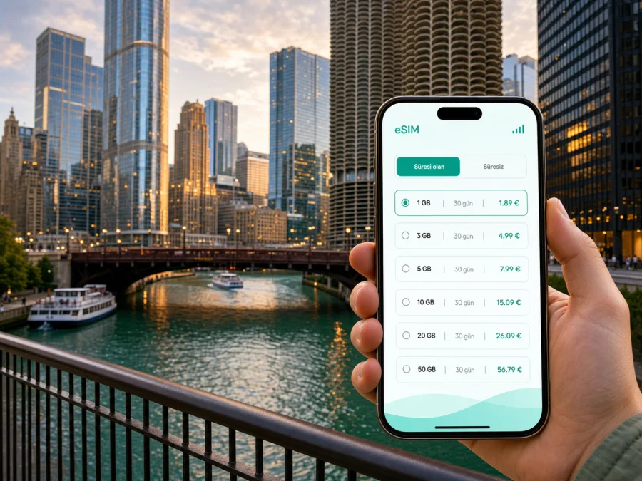Chicago eSIM: mobil internet rehberi