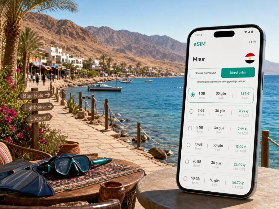 Dahab eSIM: Mısır’da mobil internet rehberi