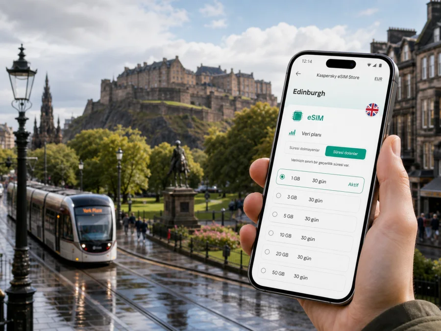 Edinburgh eSIM: mobil internet rehberi