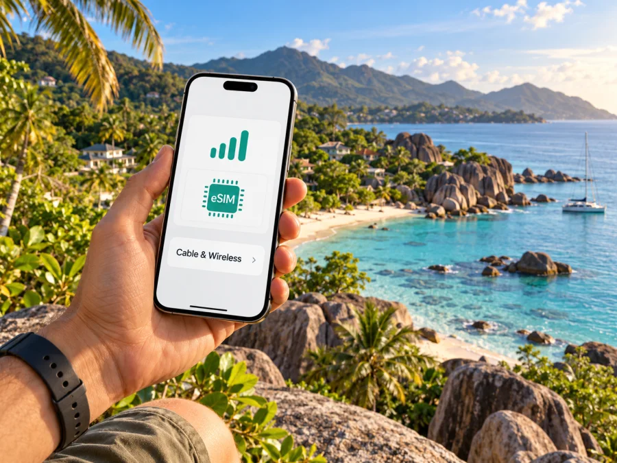 Cable & Wireless eSIM Seyşeller'de: ziyaretçi rehberi