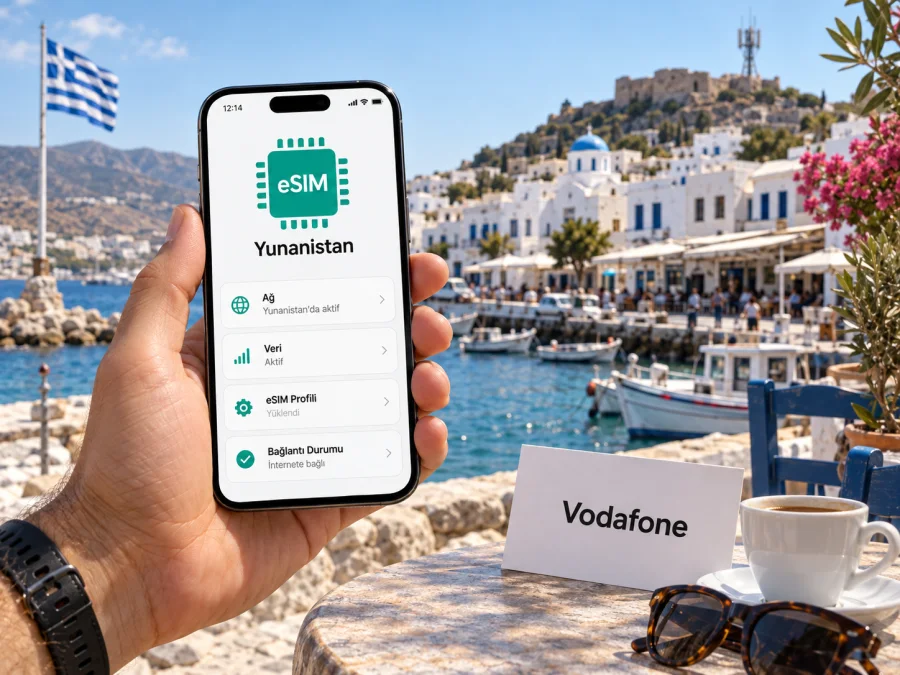 Vodafone eSIM Yunanistan: yerel hat ve seyahat