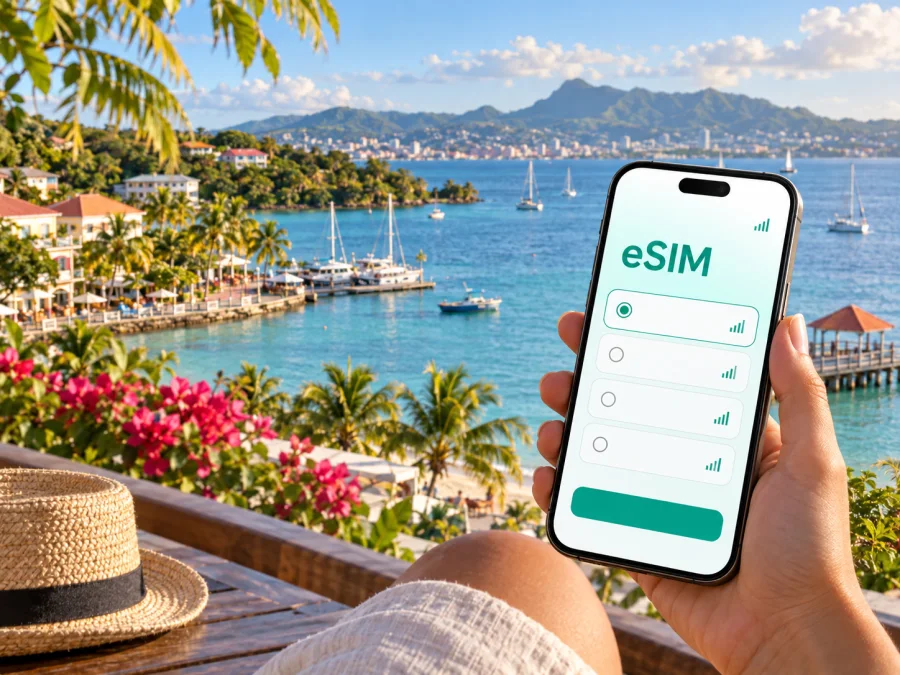 Les Trois-Ilets eSIM: mobil internet ve bağlantı