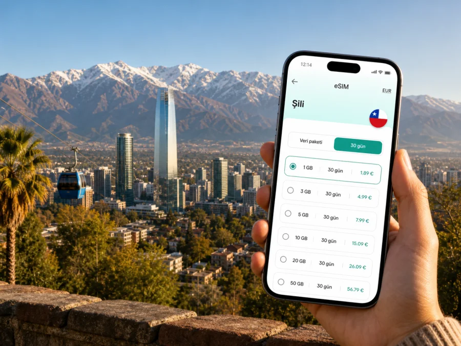 Santiago eSIM: mobil internet ve bağlantı