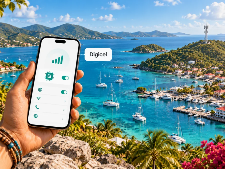 Digicel eSIM Virgin Adaları, Britanya: rehber