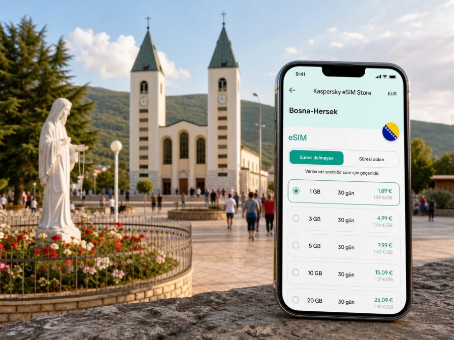 Medjugorje eSIM: internet ve mobil bağlantı