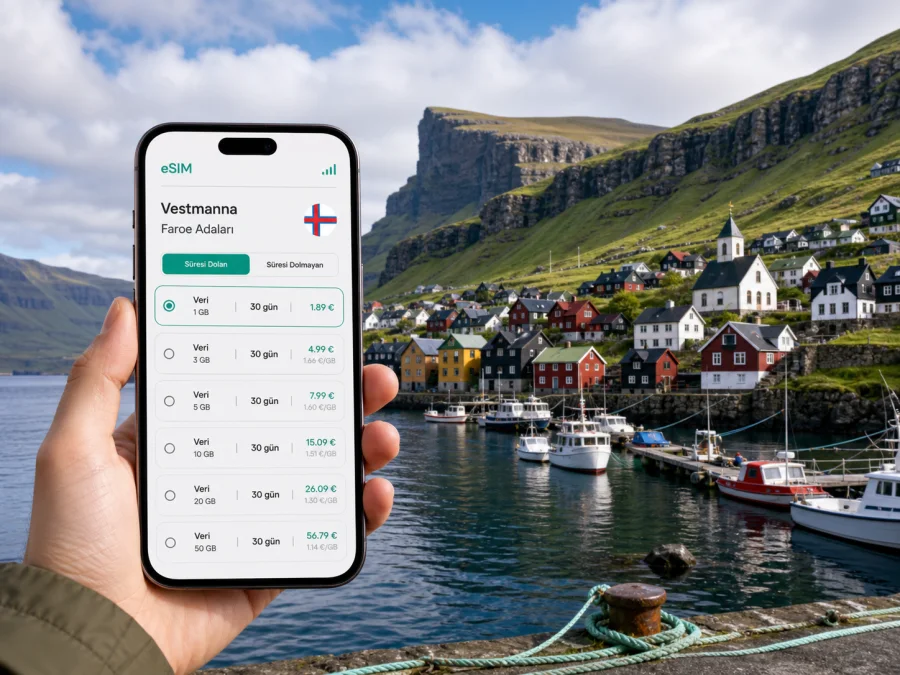 Vestmanna eSIM: mobil internet rehberi